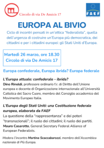 Scopri di più sull'articolo Europa al bivio 26 marzo